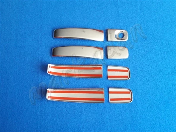 Opel Vivaro Krom Kapı Kolu 2001-2014 4 Kapı Paslanmaz Çelik - Resim 2