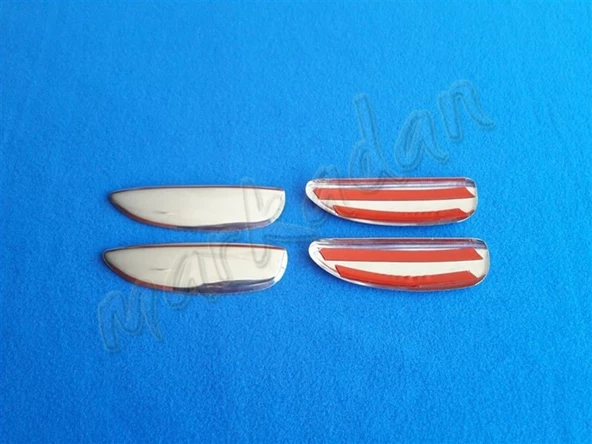 Renault Megane 1 Krom Kapı Kolu 1996-2004 4 Kapı Paslanmaz Çelik - Resim 2