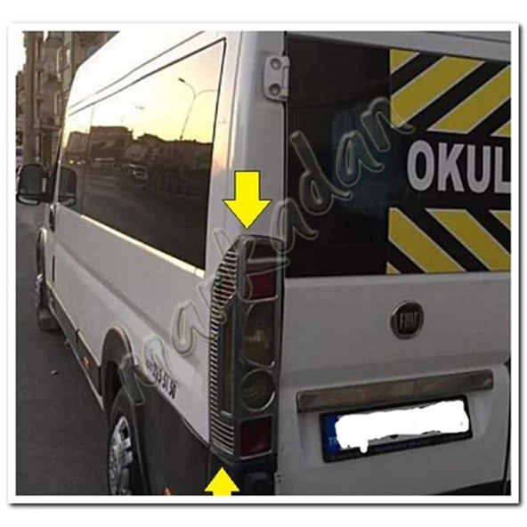 Fiat Ducato Krom Stop Çerçevesi 2006-2014 2 Parça Abs Krom - Resim 3