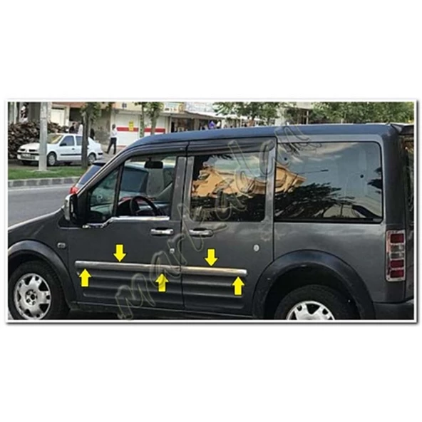 Ford Connect Krom Yan Kapı Çıtası 2002-2014 4 Parça Paslanmaz Çelik - Resim 2