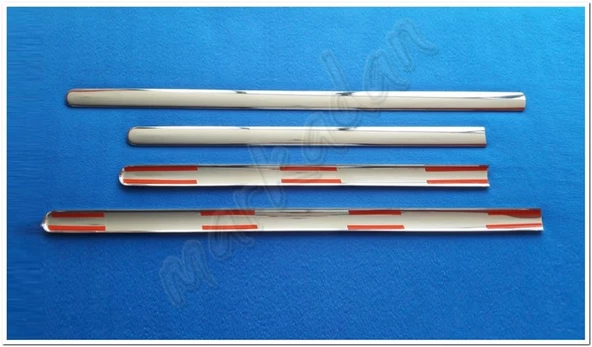 VW Caddy Krom Yan Kapı Çıtası 2004-2014 4 Parça Paslanmaz Çelik - Resim 3