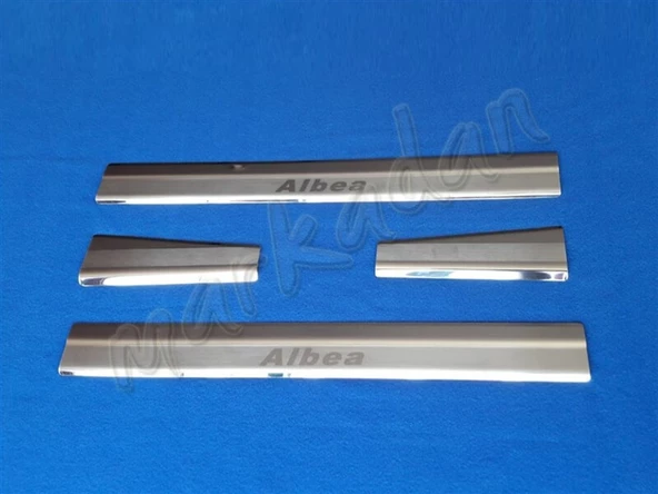 Fiat Albea Krom Kapı Eşiği 2002-2012 4 Parça Paslanmaz Çelik ürün görseli 1