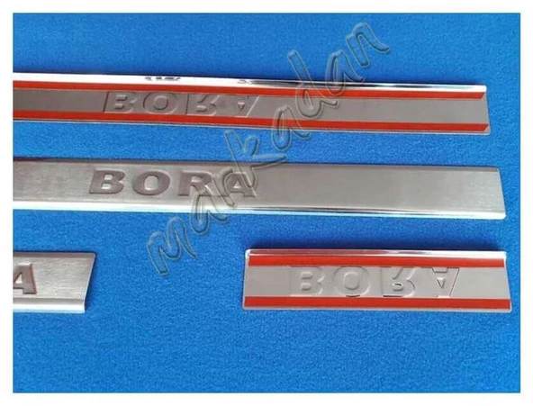 VW Bora Krom Kapı Eşiği 1998-2004 4 Parça Paslanmaz Çelik - Resim 3