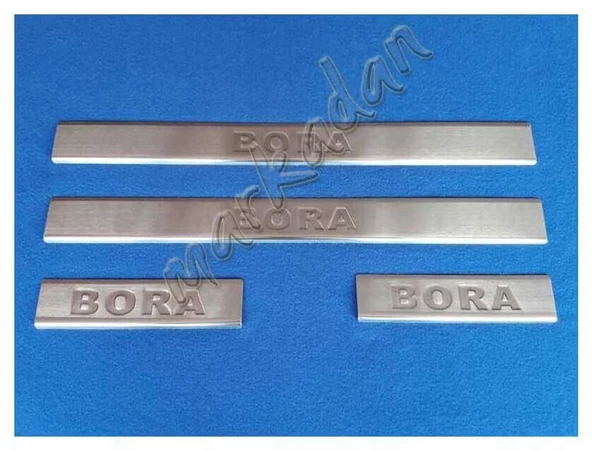 VW Bora Krom Kapı Eşiği 1998-2004 4 Parça Paslanmaz Çelik ürün görseli 1