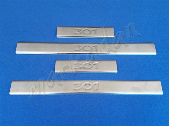 Peugeot 301 Krom Kapı Eşiği 2012 Sonrası 4 Parça Paslanmaz Çelik ürün görseli 1