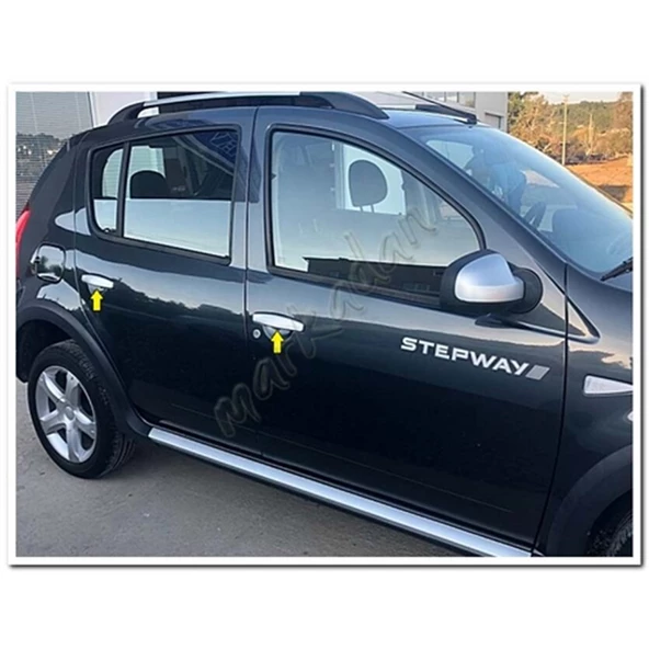 DB Chrome Dacia Sandero Kapı Kolu Nikelajı 2008-2012 4 Kapı P.Çelik - Resim 4