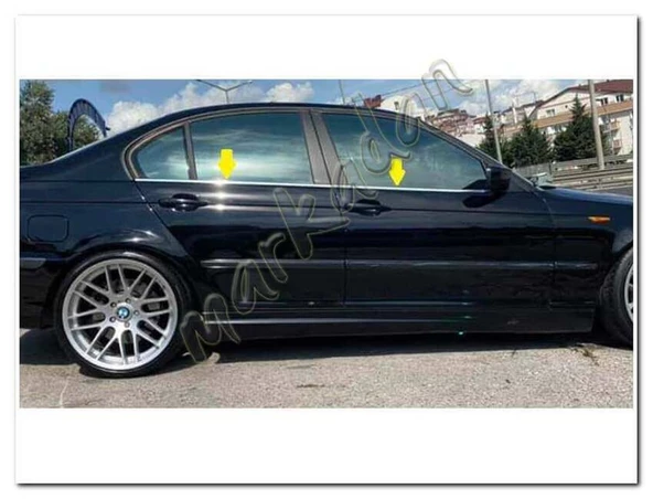 DB Chrome Bmw E46 Sedan Cam Çıtası Nikelajı 1998-2006 4 Parça P.Çelik ürün görseli 1