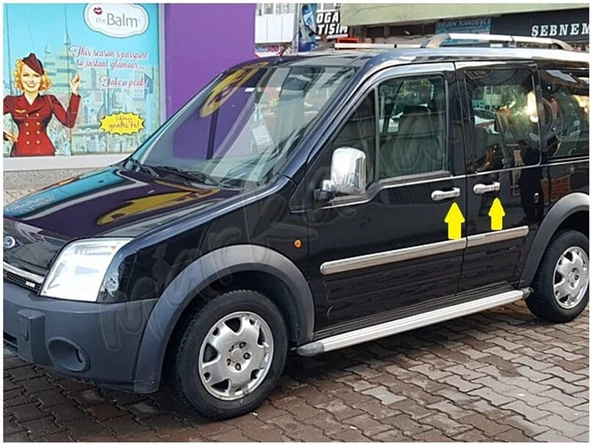 DB Chrome Ford Connect Kapı Kolu Nikelajı 2002-2014 4 Kapı P.Çelik - Resim 4