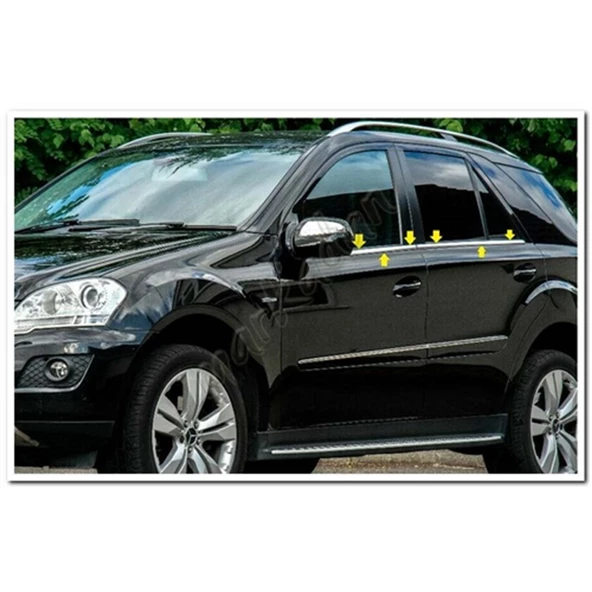 DB Chrome Mercedes ML Klasse W164 Cam Çıtası Nikelajı 2006-2011 4 Parça P.Çelik ürün görseli 1