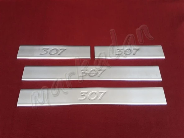DB Chrome Peugeot 307 Krom Kapı Eşiği 2001-2008 4 Parça P.Çelik ürün görseli 1