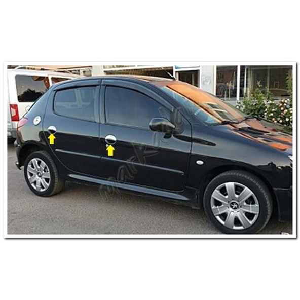DB Chrome Peugeot 206 Kapı Kolu Nikelajı 1998-2012 4 Kapı P.Çelik - Resim 4