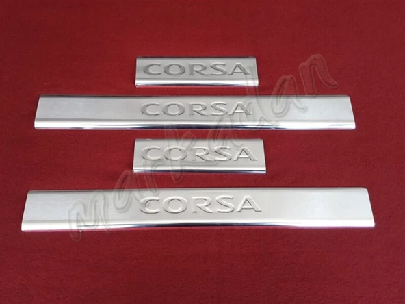 DB Chrome Opel Corsa D Krom Kapı Eşiği 2006-2015 4 Parça P.Çelik ürün görseli 1