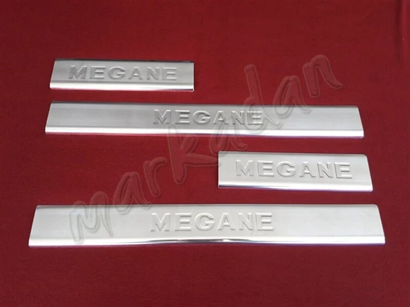 DB Chrome Renault Megane 2 Krom Kapı Eşiği 2004-2010 4 Parça P.Çelik ürün görseli 1