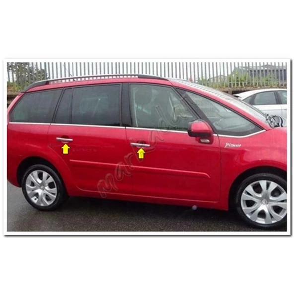 DB Chrome Citroen C4 Picasso Kapı Kolu Nikelajı 2013-2022 4 Kapı P.Çelik ürün görseli 1