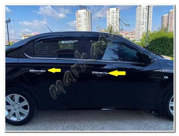 DB Chrome Peugeot 301 Kapı Kolu Nikelajı 2012 Sonrası 4 Kapı P.Çelik ürün görseli 1