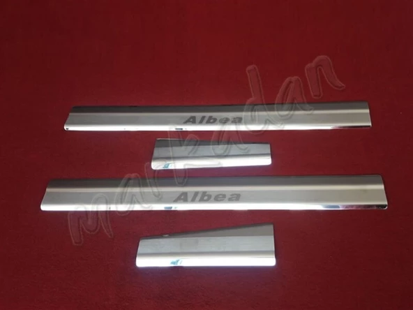 DB Chrome Fiat Albea Krom Kapı Eşiği 2002-2012 4 Parça P.Çelik ürün görseli 1