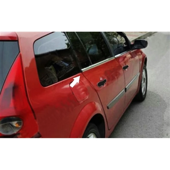 DB Chrome Renault Megane 2 SW Cam Çıtası Nikelajı 2004-2010 4 Parça P.Çelik ürün görseli 1