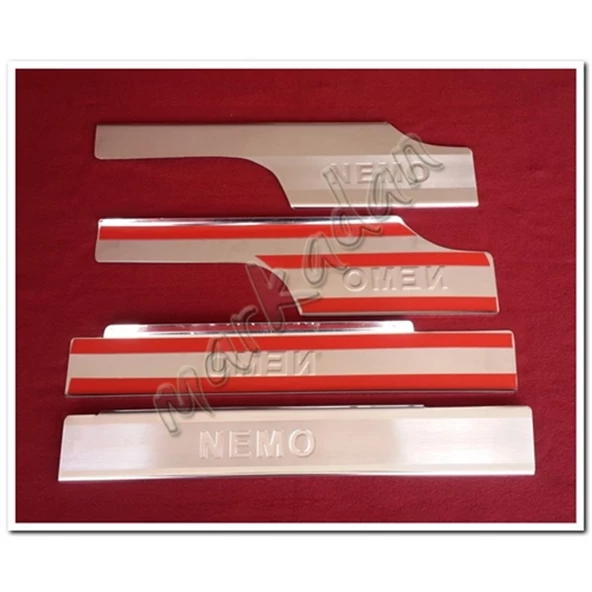 DB Chrome Citroen Nemo Krom İç Kapı Eşiği 2008 Sonrası 4 Parça P.Çelik ürün görseli 1