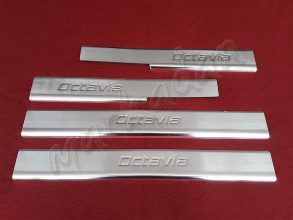 DB Chrome Skoda Octavia Krom Kapı Eşiği 2013-2019 4 Parça P.Çelik ürün görseli 1