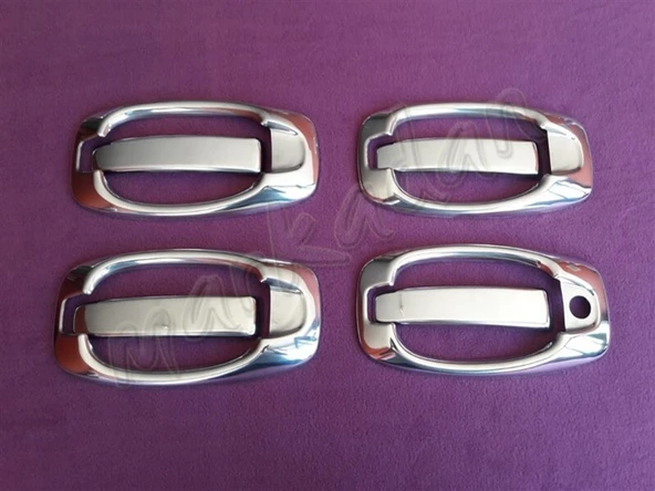 WOC Chrome Fiat Doblo Krom Kapı Kolu 2010-2023 4 Kapı 8 Parça Paslanmaz Çelik ürün görseli 1
