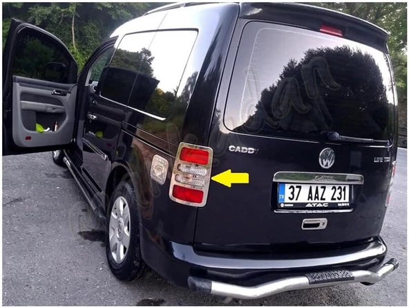Markadan VW Caddy Krom Stop Çerçevesi 2004-2014 2 Parça Paslanmaz Çelik - Resim 4