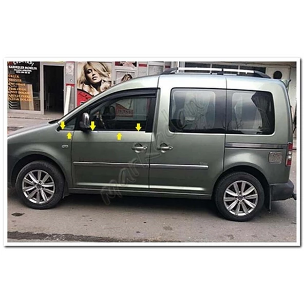 Markadan VW Caddy Krom Cam Çıtası 2004-2014 4 Parça Paslanmaz Çelik ürün görseli 1