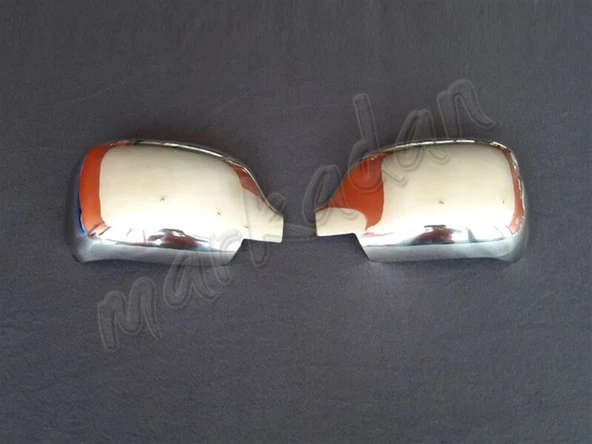 Markadan Renault Kangoo Krom Ayna Kapağı 2002-2007 2 Parça Paslanmaz Çelik ürün görseli 1