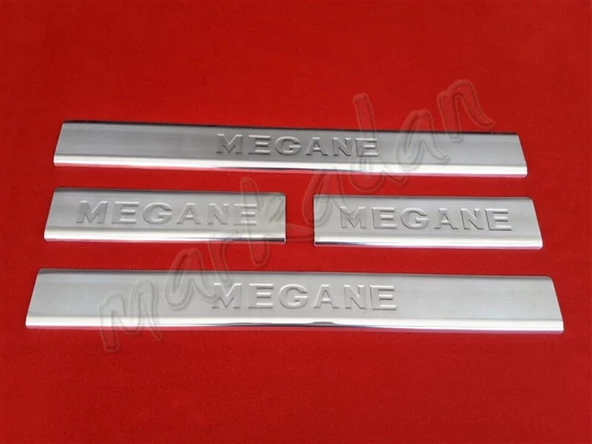 Markadan Renault Megane 2 Krom Kapı Eşiği 2004-2010 4 Parça Paslanmaz Çelik ürün görseli 1