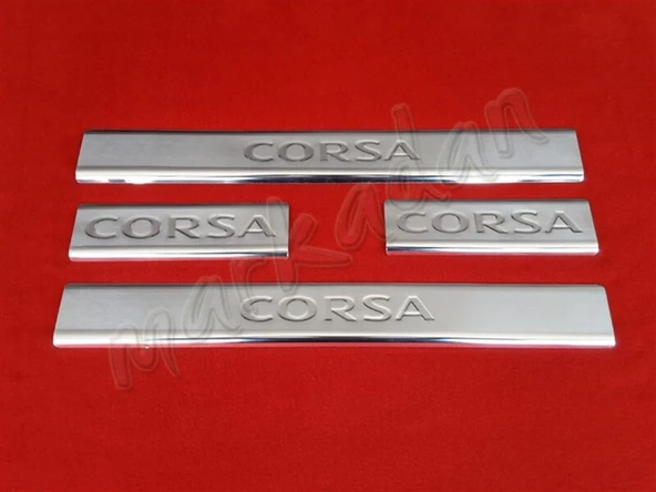Markadan Opel Corsa D Krom Kapı Eşiği 2006-2015 4 Parça Paslanmaz Çelik ürün görseli 1