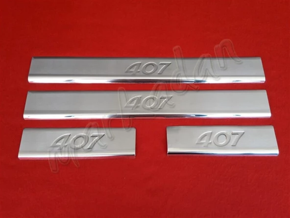 Markadan Peugeot 407 Krom Kapı Eşiği 2004-2010 4 Parça Paslanmaz Çelik ürün görseli 1