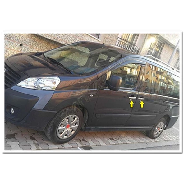 Markadan Fiat Scudo Krom Kapı Kolu 2006 Sonrası 4 Kapı Paslanmaz Çelik - Resim 3
