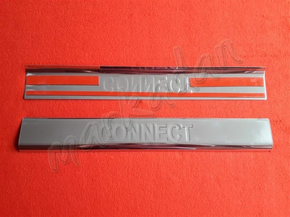 Markadan Ford Connect Krom Kapı Eşiği 2002-2014 2 Parça Paslanmaz Çelik - Resim 2
