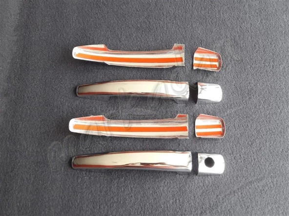 Markadan Citroen C4 Krom Kapı Kolu 2004-2010 4 Kapı Paslanmaz Çelik - Resim 2