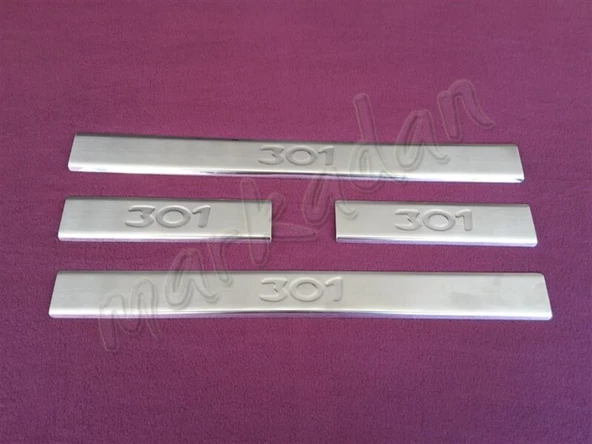 WOC Chrome Peugeot 301 Krom Kapı Eşiği 2012 Sonrası 4 Parça Paslanmaz Çelik ürün görseli 1