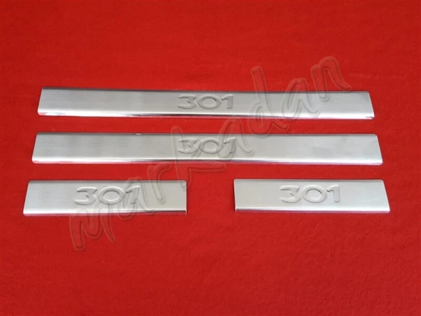 Markadan Peugeot 301 Krom Kapı Eşiği 2012 Sonrası 4 Parça Paslanmaz Çelik ürün görseli 1