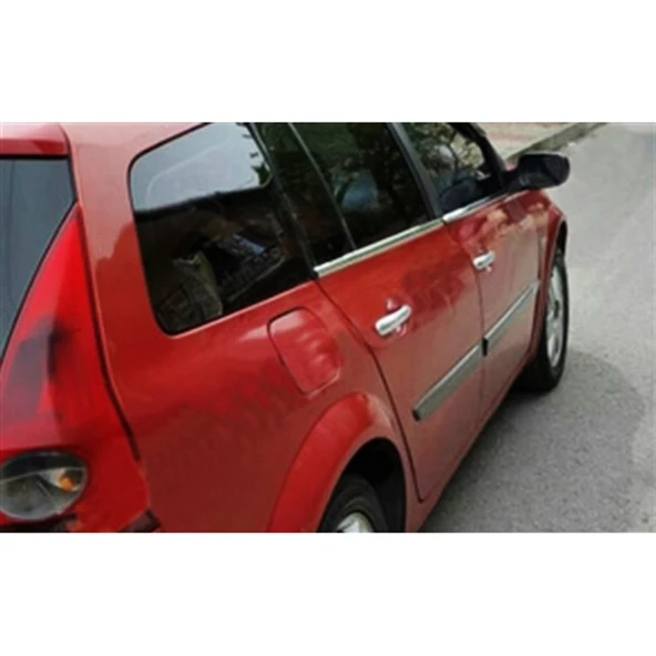 WOC Chrome Renault Megane 2 SW Krom Cam Çıtası 2004-2010 4 Parça Paslanmaz Çelik ürün görseli 1
