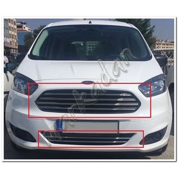 WOC Chrome Ford Tourneo Courier Krom Ön Panjur 2014-2017 Set 6 Parça Paslanmaz Çelik ürün görseli 1