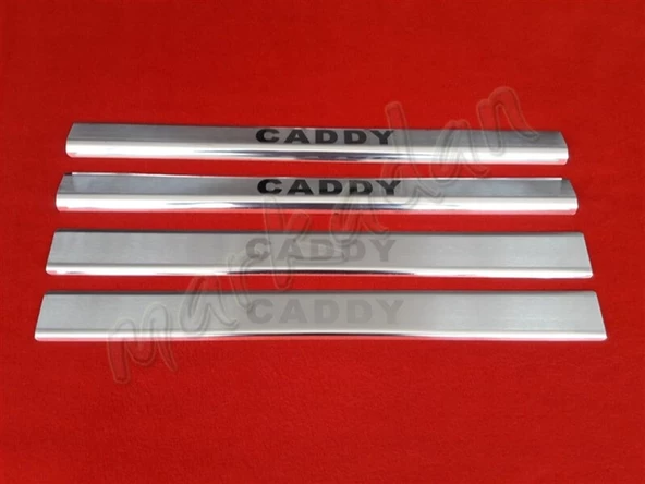 Markadan VW Caddy Krom Kapı Eşiği 2004-2014 4 Parça Paslanmaz Çelik ürün görseli 1