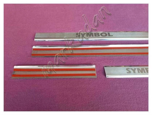WOC Chrome Renault Symbol Kapı Eşiği 2009-2012 4 Parça Paslanmaz Çelik - Resim 2
