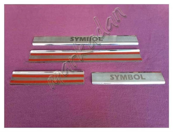 WOC Chrome Renault Symbol Kapı Eşiği 2009-2012 4 Parça Paslanmaz Çelik - Resim 3