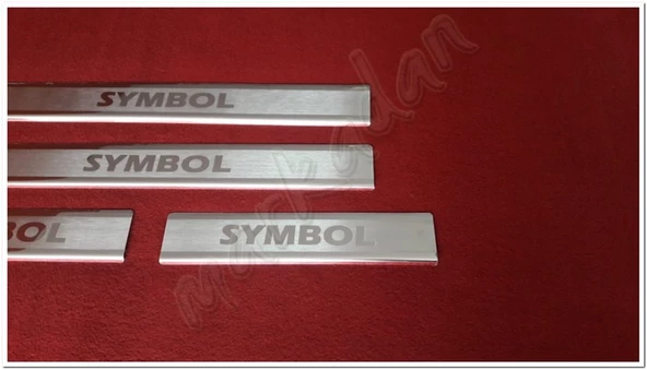 Db Chrome Renault Symbol Kapı Eşiği 2013-2021 4 Parça Paslanmaz Çelik - Resim 3
