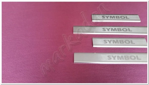 WOC Chrome Renault Symbol Kapı Eşiği 2013-2021 4 Parça Paslanmaz Çelik - Resim 3