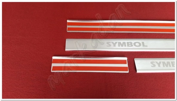 Db Chrome Renault Symbol Kapı Eşiği 2013-2021 4 Parça Paslanmaz Çelik - Resim 4