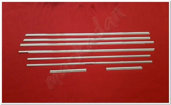 DB Chrome Mercedes Viano W639 Extra Uzun Şasi Cam Çıtası Nikelajı 2004-2014 8 Parça P.Çelik ürün görseli 1