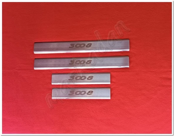DB Chrome Peugeot 3008 Krom Kapı Eşiği Lazer 2016-2024 4 Parça P.Çelik ürün görseli 1