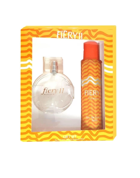 Fiery 2 Set 100ML Edt + 150 ml Deodorant Bayan ürün görseli 1