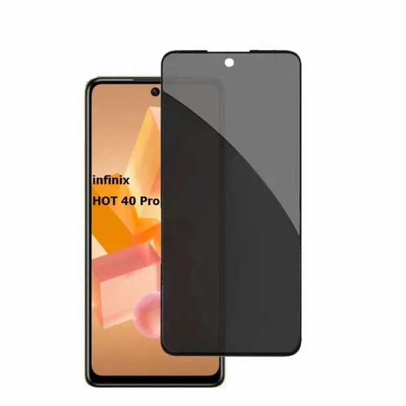 Infinix Hot 40 Pro ile Uyumlu HAYALET(Privacy) Esnek 9H Nano Kırılmayan Ekran Koruyucu ürün görseli 1