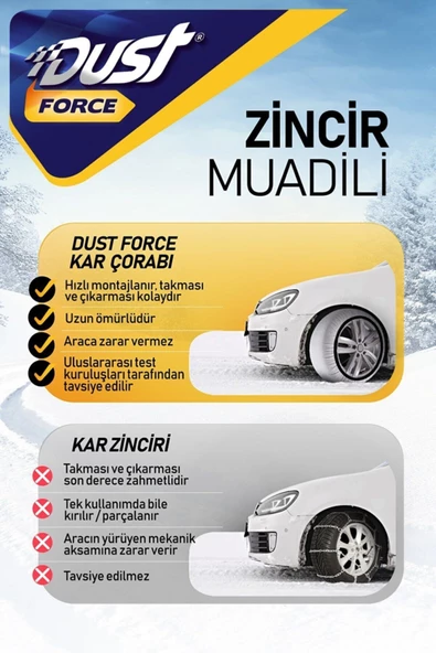 DUST 225 40 R17 Force Kar Çorabı - Yüksek Kalite Medium - Resim 3