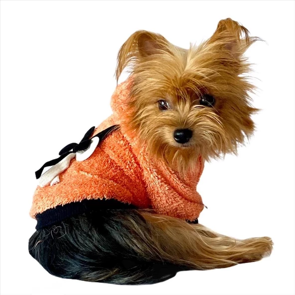 Orange Black Bunny Kapşonlu Sweat by Kemique Köpek Kazağı ürün görseli 1