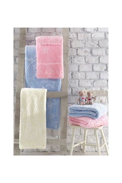 Kutulu Bebek Peluş Battaniye Pembe - Resim 2